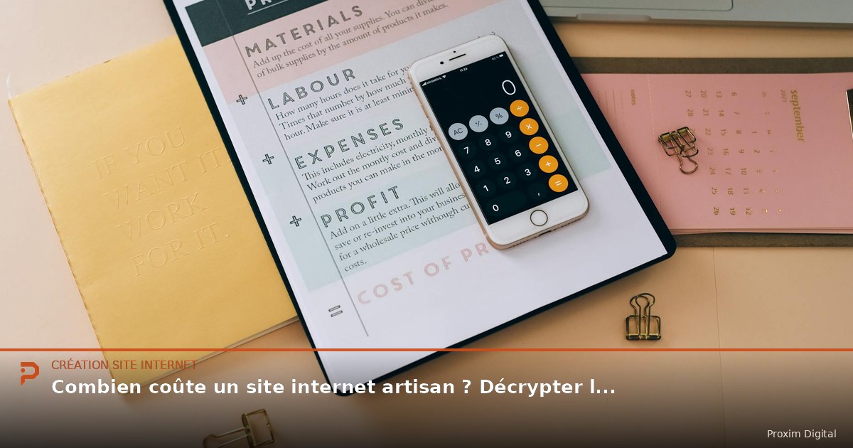 Combien coûte un site internet artisan ? Décrypter les devis