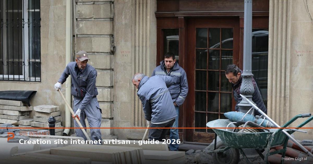 Création site internet artisan : guide 2026