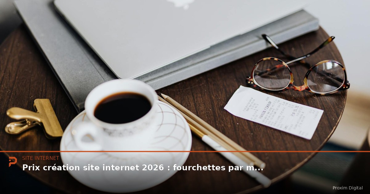 Prix création site internet 2026 : fourchettes par métier